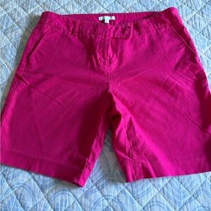 Dalia Pink Bermuda Shorts Vibrant Cotton Blend